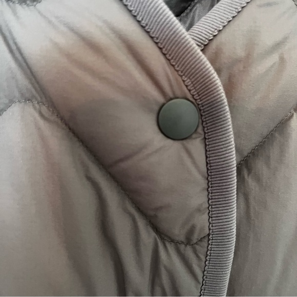 Uniqlo Ultra Light Down Relaxed Coat Olive XS Longline Quilted Jacket - Picture 6 of 14